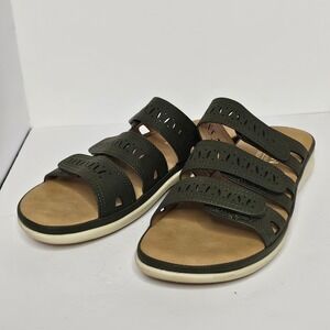 Taryn Rose Taylor Women's Olive Green Comfort Slide Sandals Size 8.5